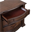 Pemberly Row Bedside Chest with AC and USB Charging Station in Brown