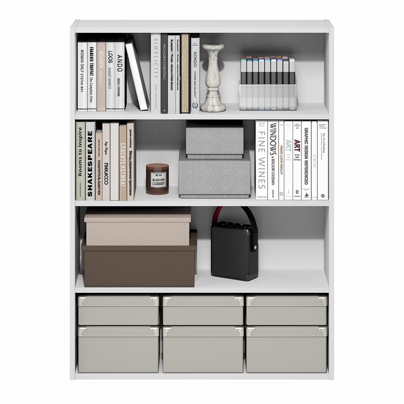 Pemberly Row 4-Tier Open Bookshelf 9.3