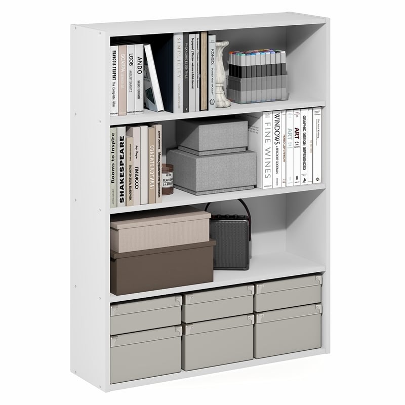 Pemberly Row 4-Tier Open Bookshelf 9.3