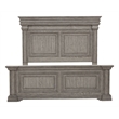 Pemberly Row Contemporary Queen Panel Bed in Heritage Taupe Finish
