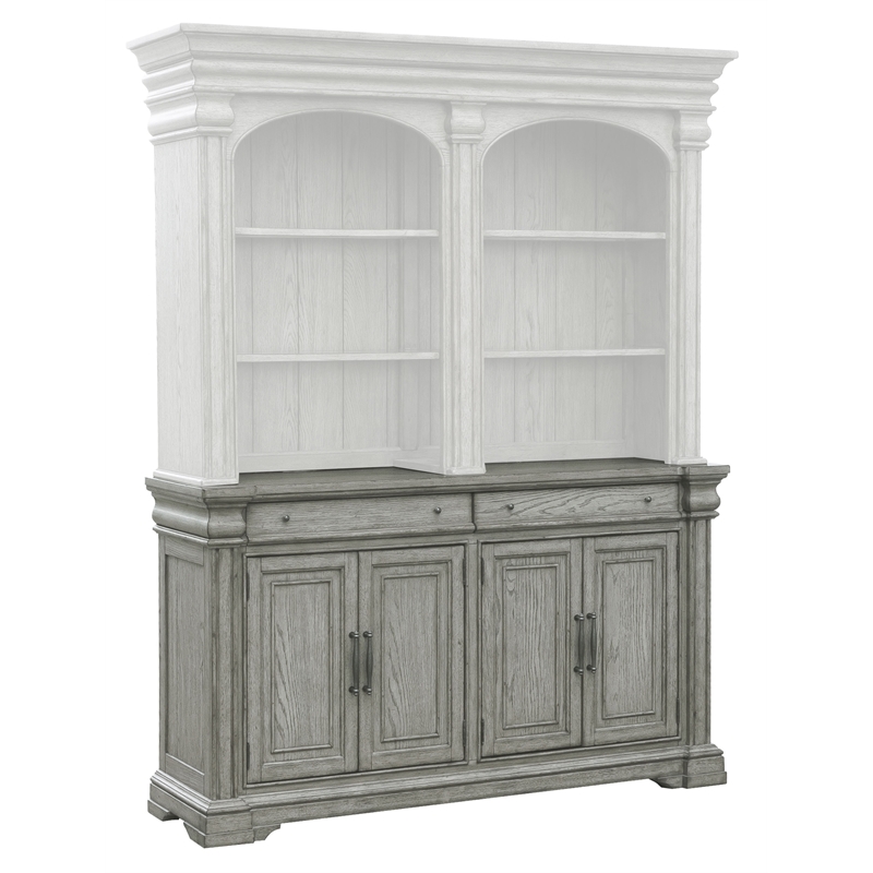 Pemberly Row Farmhouse 4-Doors & 2-Drawers Server in Buff Grey