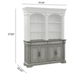 Pemberly Row Farmhouse 4-Doors & 2-Drawers Server in Buff Grey