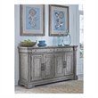 Pemberly Row Farmhouse 4-Doors & 2-Drawers Server in Buff Grey