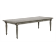 Pemberly Row Modern Farmhouse Leg Dining Table in Buff Grey Finish