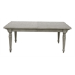 Pemberly Row Modern Farmhouse Leg Dining Table in Buff Grey Finish