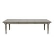 Pemberly Row Modern Farmhouse Leg Dining Table in Buff Grey Finish