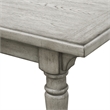 Pemberly Row Modern Farmhouse Leg Dining Table in Buff Grey Finish