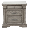 Pemberly Row Contemporary 3 Drawer Nightstand in Heritage Taupe