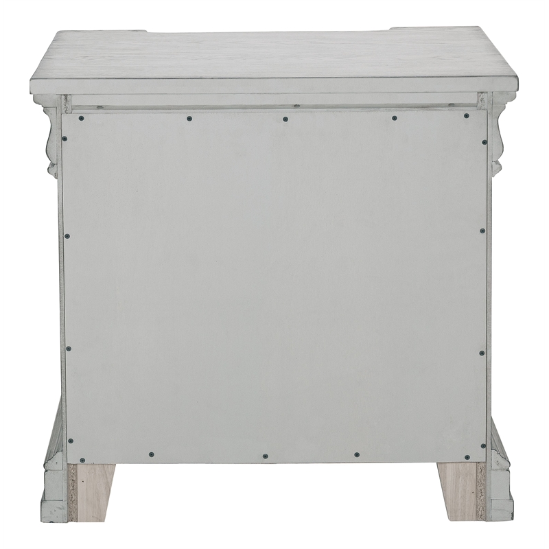 Pemberly Row Contemporary 3 Drawer Nightstand in Heritage Taupe
