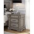 Pemberly Row Contemporary 3 Drawer Nightstand in Heritage Taupe