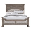 Pemberly Row Contemporary California King Panel Bed in French Gray