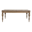 Pemberly Row Contemporary Leg Dining Table in Flax Seed Finish