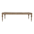 Pemberly Row Contemporary Leg Dining Table in Flax Seed Finish