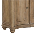 Pemberly Row Contemporary Solid Hardwood 4-Door Buffet in Flax Seed Finish