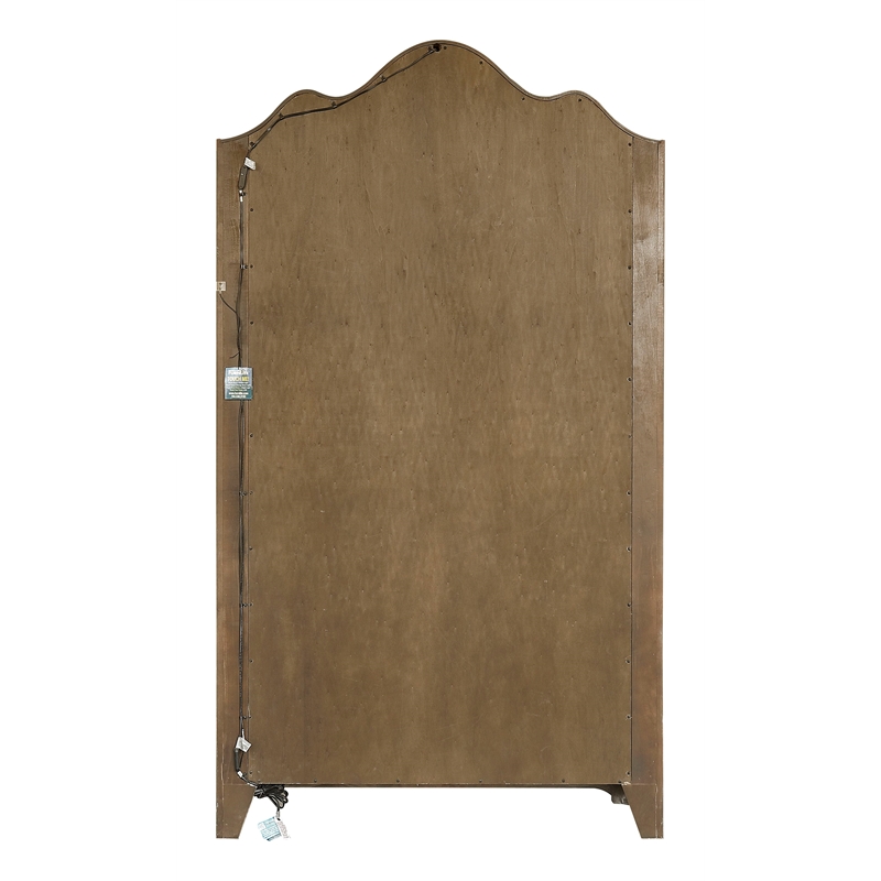 Pemberly Row Contemporary Solid Hardwood Bookcase in Flax Seed