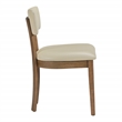 Pemberly Row Dining Chair with Taupe Faux Leather and Medium Oak Wood