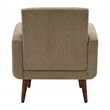 Pemberly Row Arm Chair in Taupe Fabric with Medium Espresso Finished Legs