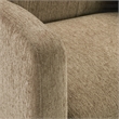 Pemberly Row Arm Chair in Taupe Fabric with Medium Espresso Finished Legs