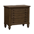 Pemberly Row Bedside Chest with AC and USB Charging Station in Dusty Taupe