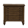 Pemberly Row Bedside Chest with AC and USB Charging Station in Dusty Taupe