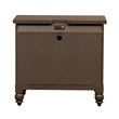Pemberly Row Bedside Chest with AC and USB Charging Station in Dusty Taupe