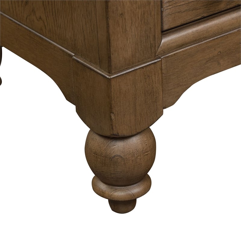 Pemberly Row Bedside Chest with AC and USB Charging Station in Dusty Taupe