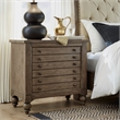 Pemberly Row Bedside Chest with AC and USB Charging Station in Dusty Taupe