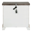 Pemberly Row Contemporary Distressed 2 Drawer Nightstand in White