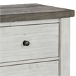 Pemberly Row Contemporary Distressed 2 Drawer Nightstand in White