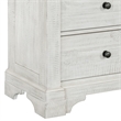 Pemberly Row Contemporary Distressed 2 Drawer Nightstand in White