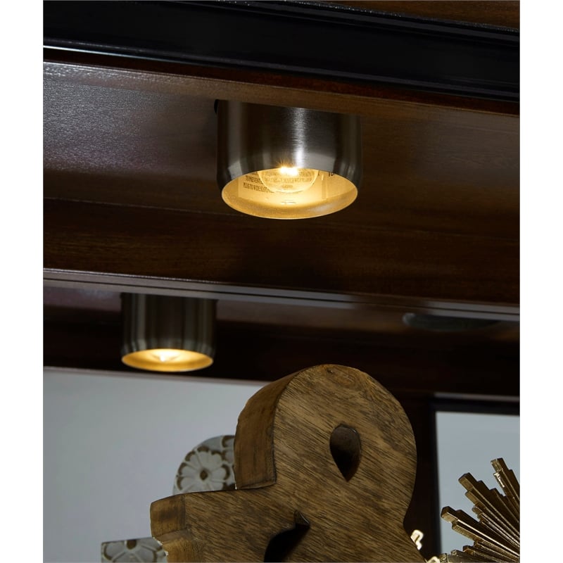 Pemberly Row 5 Shelf Curio Cabinet with Sliding Door in Chocolate Cherry