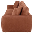Pemberly Row Chenille Upholstered Modular Lounge Sofa in Coral
