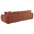 Pemberly Row Chenille Upholstered Modular Lounge Sofa in Coral