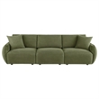 Pemberly Row Chenille Upholstered Modular Lounge Sofa in Green