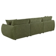 Pemberly Row Chenille Upholstered Modular Lounge Sofa in Green