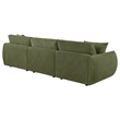 Pemberly Row Chenille Upholstered Modular Lounge Sofa in Green