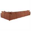Pemberly Row 6-piece Chenille Upholstered Modular Sectional Sofa in Coral