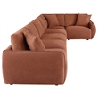 Pemberly Row 6-piece Chenille Upholstered Modular Sectional Sofa in Coral