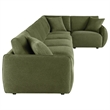 Pemberly Row 6-Piece Chenille Upholstered Modular Sectional Sofa in Green