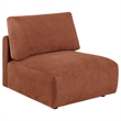 Pemberly Row 5-Piece Chenille Upholstered Modular Sectional Sofa in Coral