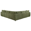 Pemberly Row 5-Piece Chenille Upholstered Modular Sectional Sofa in Green
