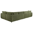 Pemberly Row 5-Piece Chenille Upholstered Modular Sectional Sofa in Green