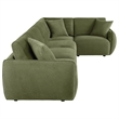 Pemberly Row 5-Piece Chenille Upholstered Modular Sectional Sofa in Green