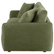 Pemberly Row Chenille Upholstered Modular Lounge Loveseat in Green