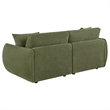 Pemberly Row Chenille Upholstered Modular Lounge Loveseat in Green