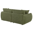 Pemberly Row Chenille Upholstered Modular Lounge Loveseat in Green