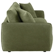 Pemberly Row Chenille Upholstered Modular Lounge Loveseat in Green