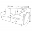 Pemberly Row Chenille Upholstered Modular Lounge Loveseat in Green