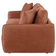 Pemberly Row Chenille Upholstered Modular Lounge Loveseat in Coral
