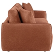 Pemberly Row Chenille Upholstered Modular Lounge Loveseat in Coral